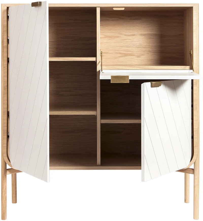 Cabinet en chêne naturel 120,5 x 45 x 130 cm Marius - Hartô