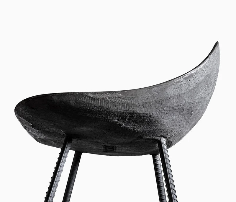 Chaise de comptoir 67 cm Hauteville - Lyon Béton