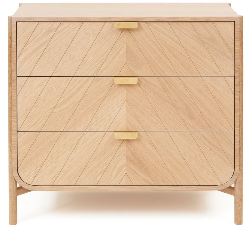 Commode en chêne naturel 100 x 40 x 90 cm Marius - Hartô