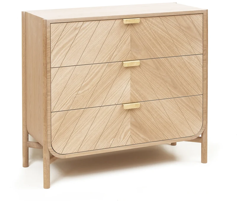 Commode en chêne naturel 100 x 40 x 90 cm Marius - Hartô