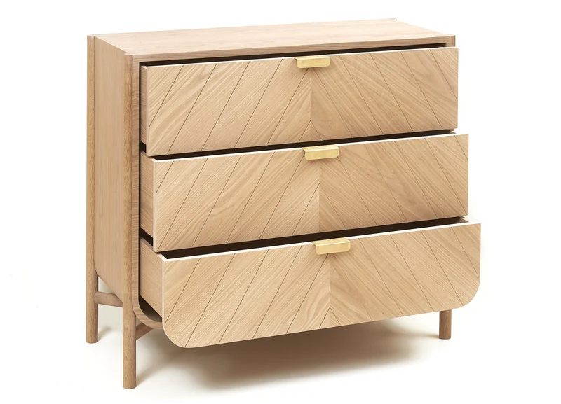 Commode en chêne naturel 100 x 40 x 90 cm Marius - Hartô