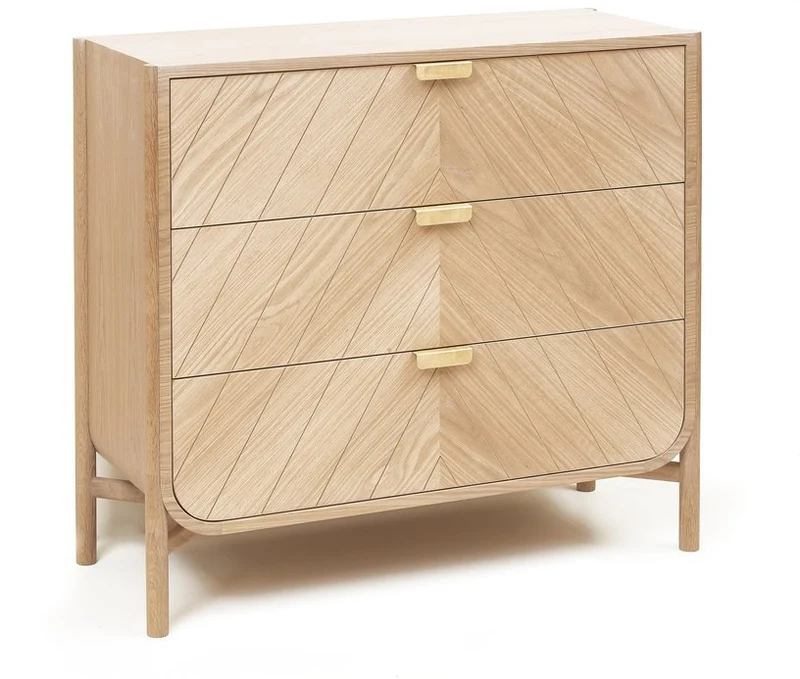 Commode en chêne naturel 100 x 40 x 90 cm Marius - Hartô