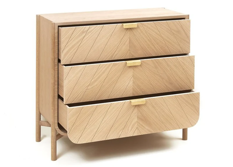 Commode en chêne naturel 100 x 40 x 90 cm Marius - Hartô