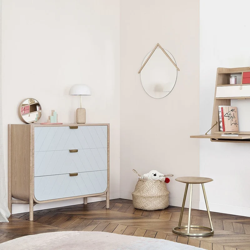 Commode en chêne naturel 100 x 40 x 90 cm Marius - Hartô