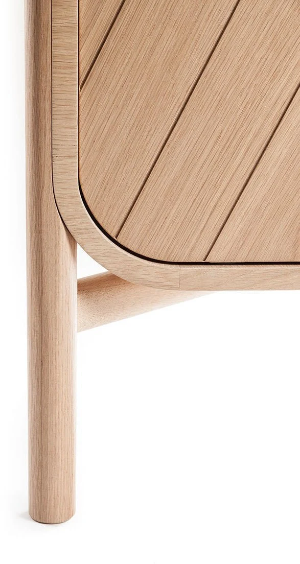 Commode en chêne naturel 100 x 40 x 90 cm Marius - Hartô