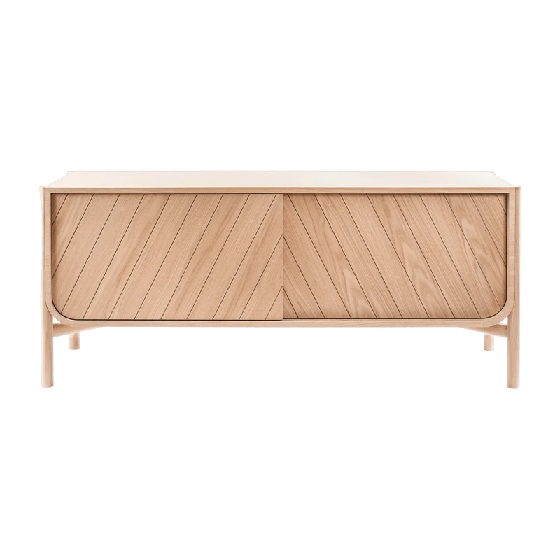 Buffet bas en chêne naturel 185 x 45 x 65 cm Marius - Hartô