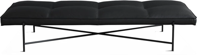 Banquette en cuir noir - HANDVÄRK