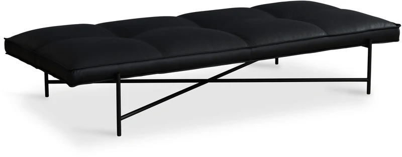 Banquette en cuir noir - HANDVÄRK