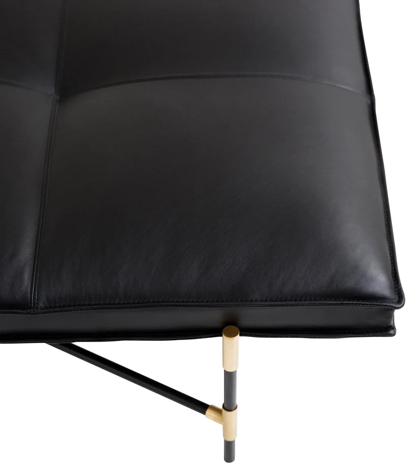 Banquette en cuir noir - HANDVÄRK