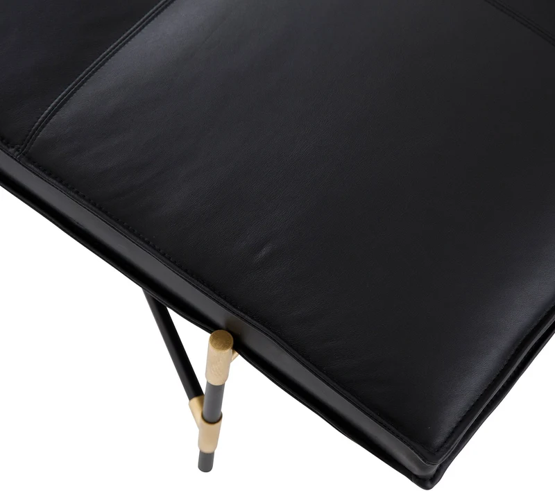 Banquette en cuir noir - HANDVÄRK