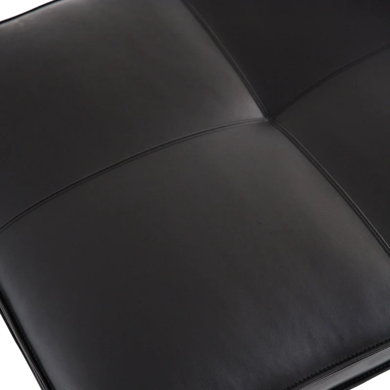 Banquette en cuir noir - HANDVÄRK