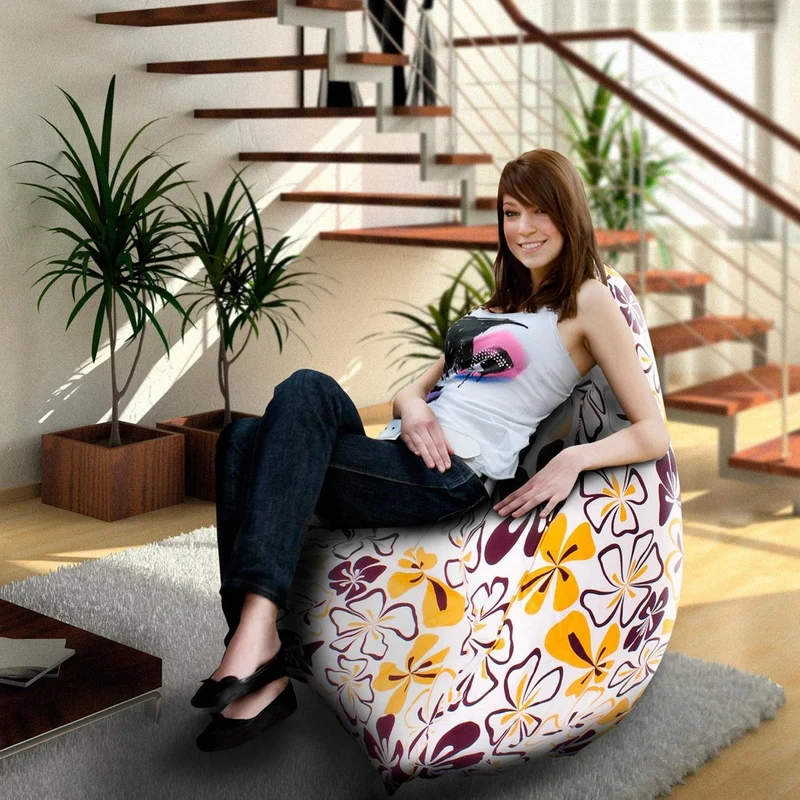 SMOOTHY XXL Sitzsack Hawaii – Bequemes Lounge-Sitzkissen 250L