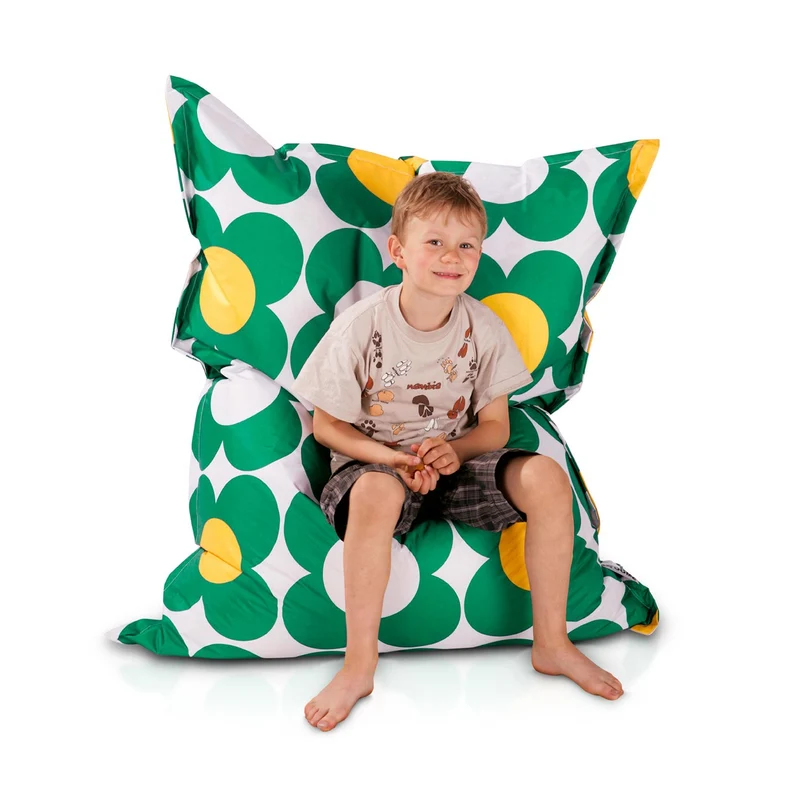 Smoothy Sitzsack - Sitzkissen Nightflower Jr. - Grün-Gelb