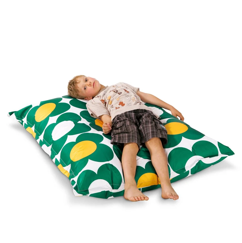 Smoothy Sitzsack - Sitzkissen Nightflower Jr. - Grün-Gelb