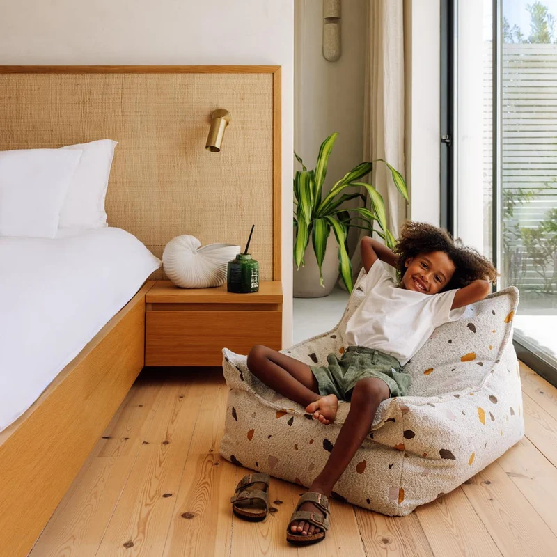 Sitzsack Sessel im Terrazzo Design