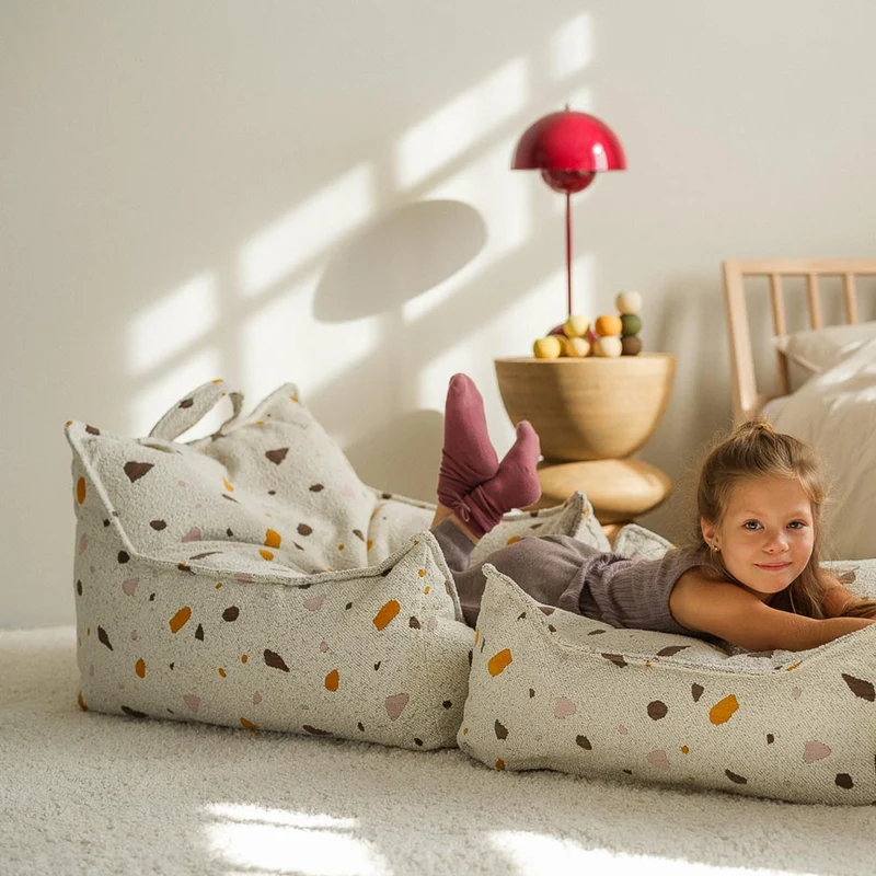 Sitzsack Sessel im Terrazzo Design