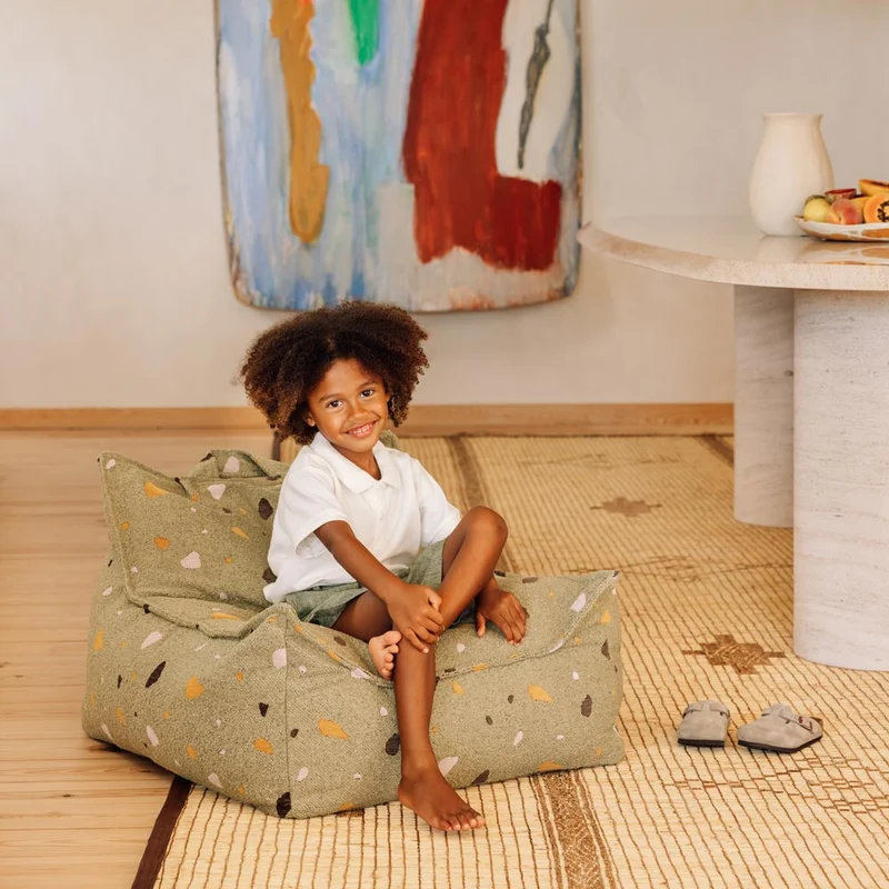 Sitzsack Sessel im Terrazzo Design
