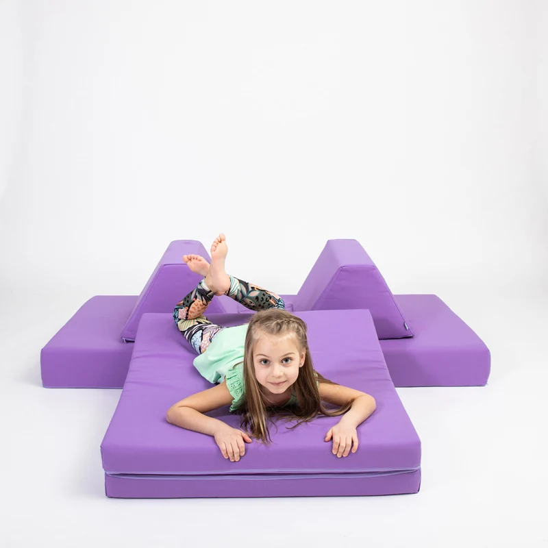 Spielmatratzen-Sofa Set 4-teilig Lila, handgefertigt