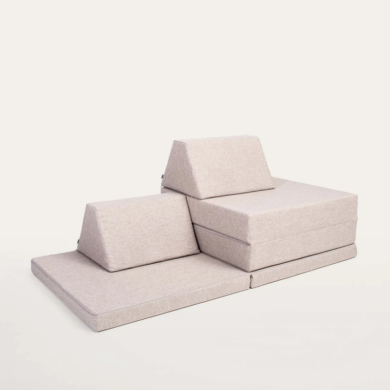 Spielmatratzen-Sofa Set 4-teilig Beige, handgefertigt
