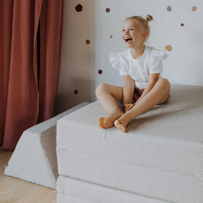 Spielmatratzen-Sofa Set 4-teilig Beige, handgefertigt