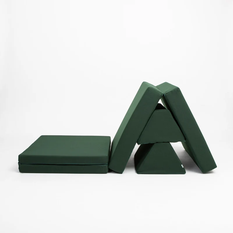 Spielmatratzen-Sofa Set 4-teilig Dunkelgrün, handgefertigt