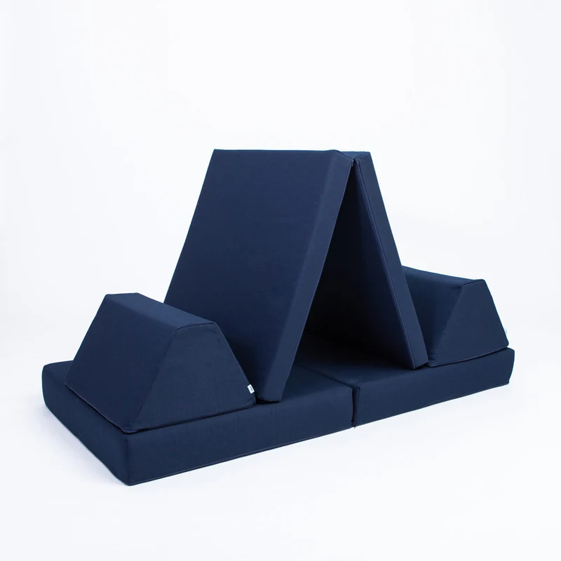 Spielmatratzen-Sofa Set 4-teilig Marineblau, handgefertigt