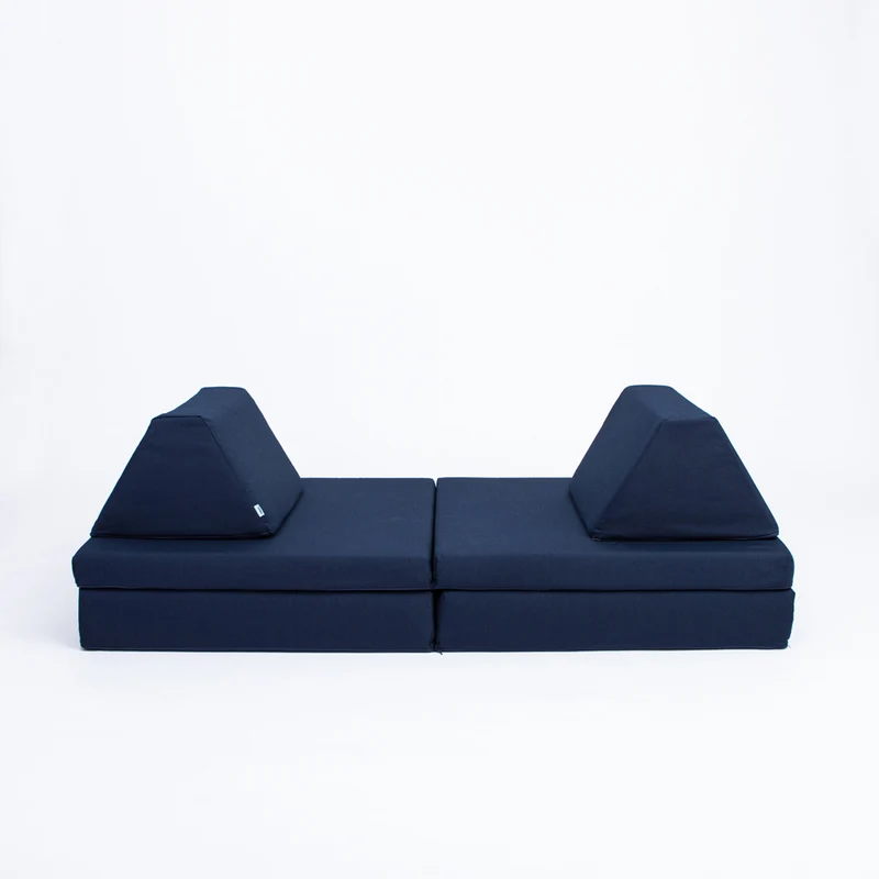 Spielmatratzen-Sofa Set 4-teilig Marineblau, handgefertigt
