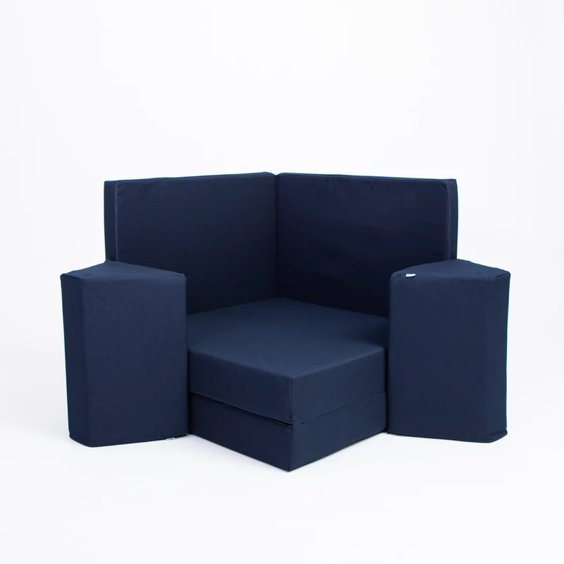Spielmatratzen-Sofa Set 4-teilig Marineblau, handgefertigt