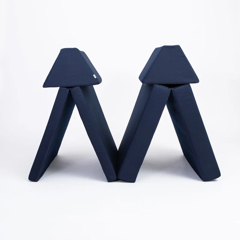 Spielmatratzen-Sofa Set 4-teilig Marineblau, handgefertigt