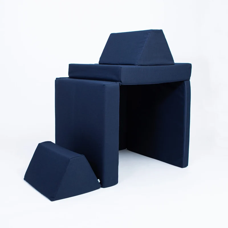 Spielmatratzen-Sofa Set 4-teilig Marineblau, handgefertigt
