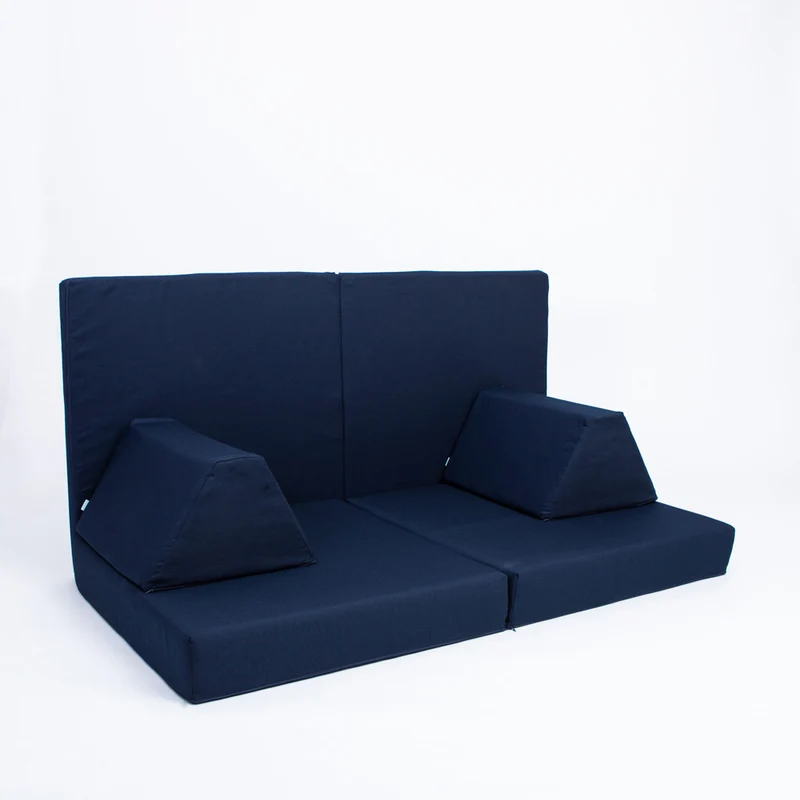 Spielmatratzen-Sofa Set 4-teilig Marineblau, handgefertigt