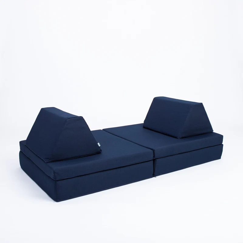 Spielmatratzen-Sofa Set 4-teilig Marineblau, handgefertigt