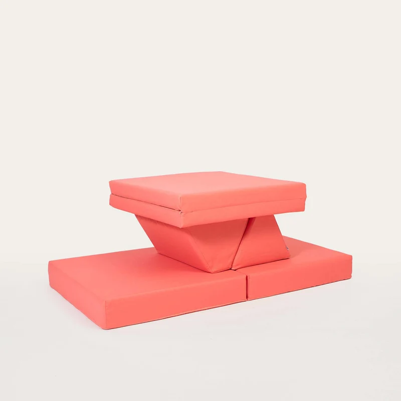 Spielmatratzen-Sofa Set 4-teilig Koralle, handgefertigt