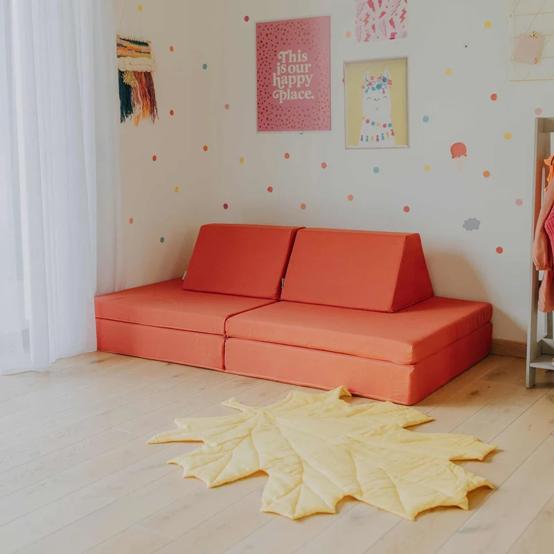 Spielmatratzen-Sofa Set 4-teilig Koralle, handgefertigt