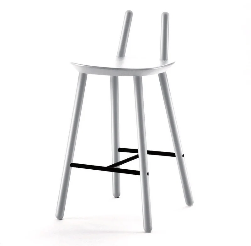 Chaise de bar grise 65 mc Naïve - Emko
