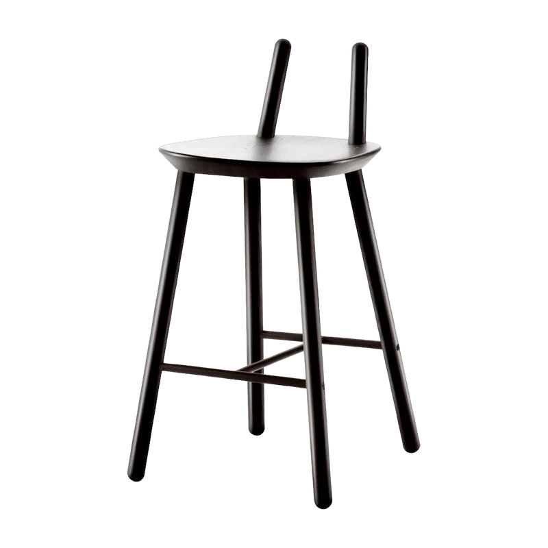 Chaise de bar noire 65 cm Naïve - Emko