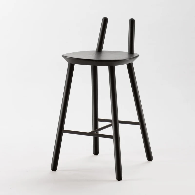 Chaise de bar noire 65 cm Naïve - Emko