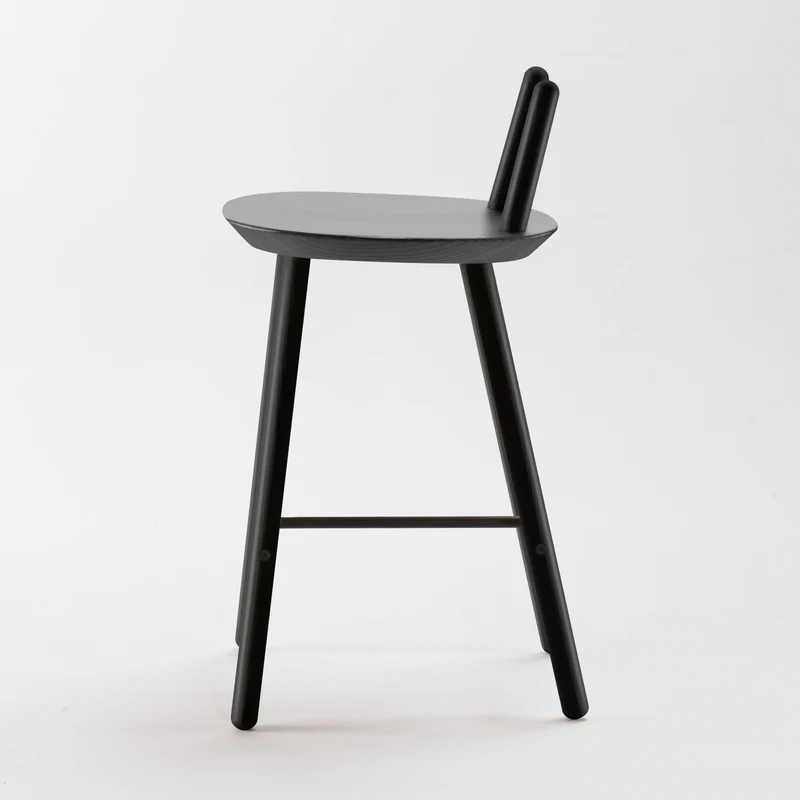 Chaise de bar noire 65 cm Naïve - Emko