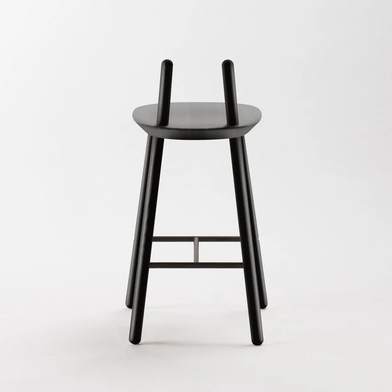 Chaise de bar noire 65 cm Naïve - Emko