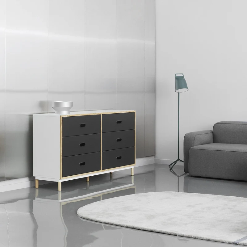 Commode à 6 tiroirs gris Sideboard Grey - Normann Copenhagen