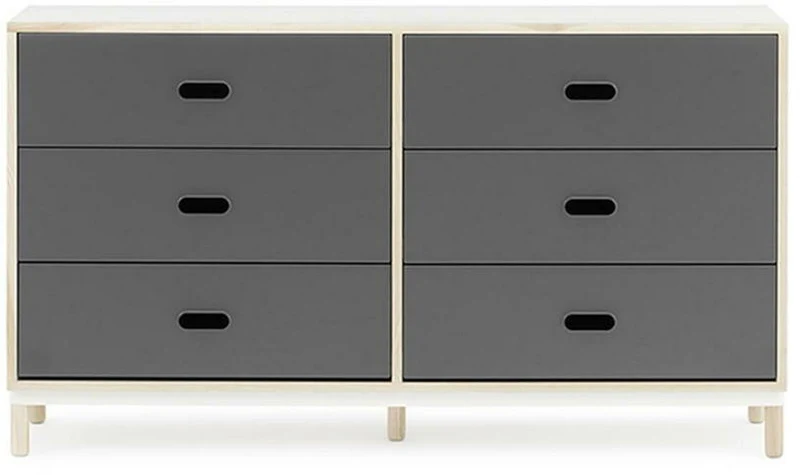 Commode à 6 tiroirs gris Sideboard Grey - Normann Copenhagen