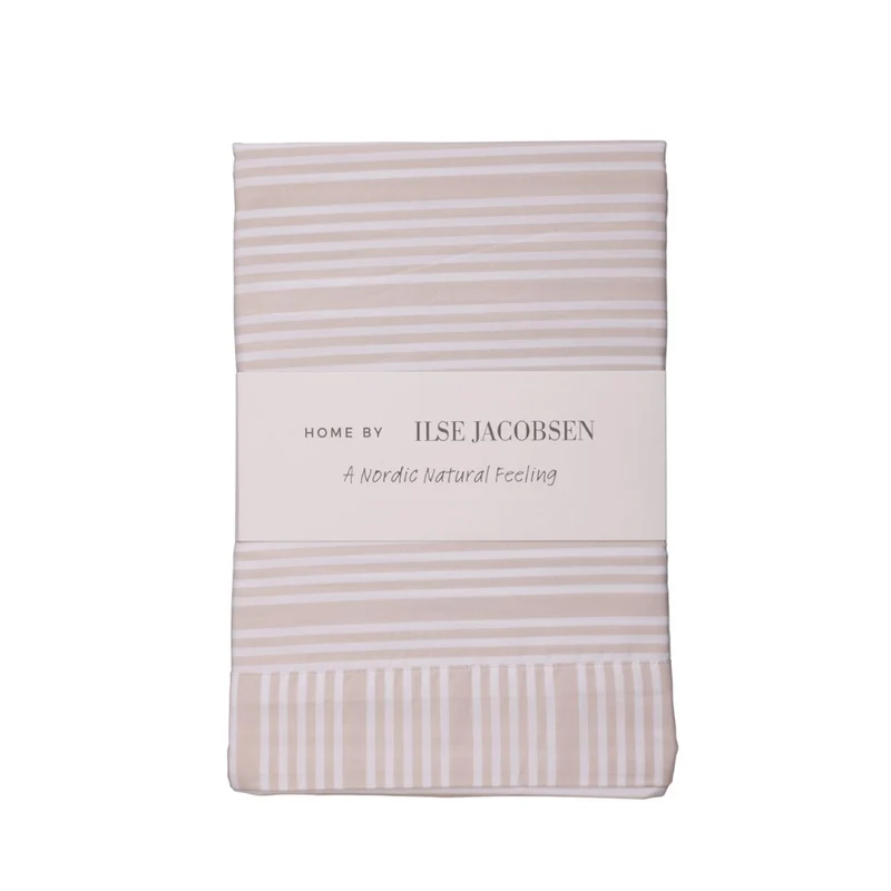 Kissenbezug 63×60 cm – Beige/Sand gestreift