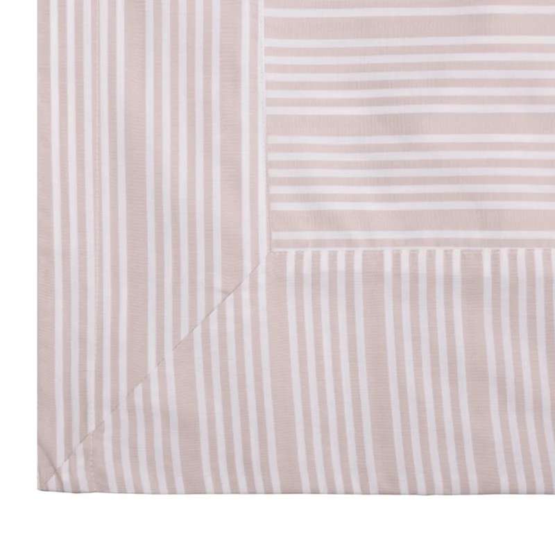 Kissenbezug 63×60 cm – Beige/Sand gestreift