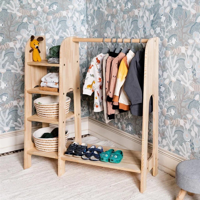 Montessori Kinderkleiderschrank & Garderobe Luna