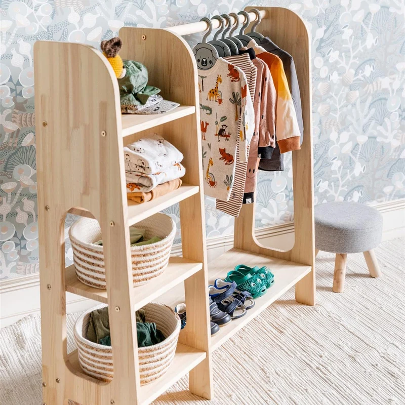 Montessori Kinderkleiderschrank & Garderobe Luna