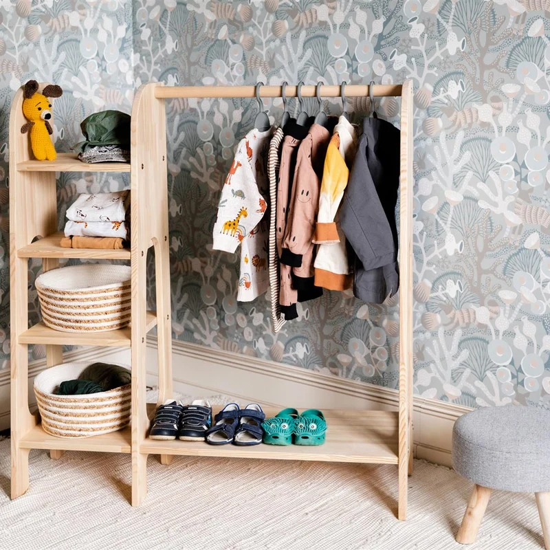 Montessori Kinderkleiderschrank & Garderobe Luna