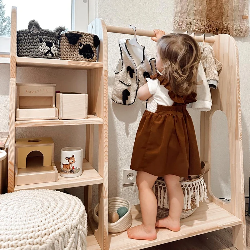 Montessori Kinderkleiderschrank & Garderobe Luna