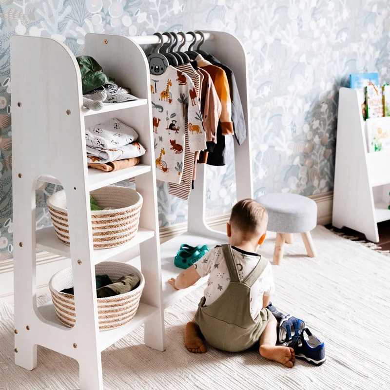 Montessori Kinderkleiderschrank & Garderobe Luna