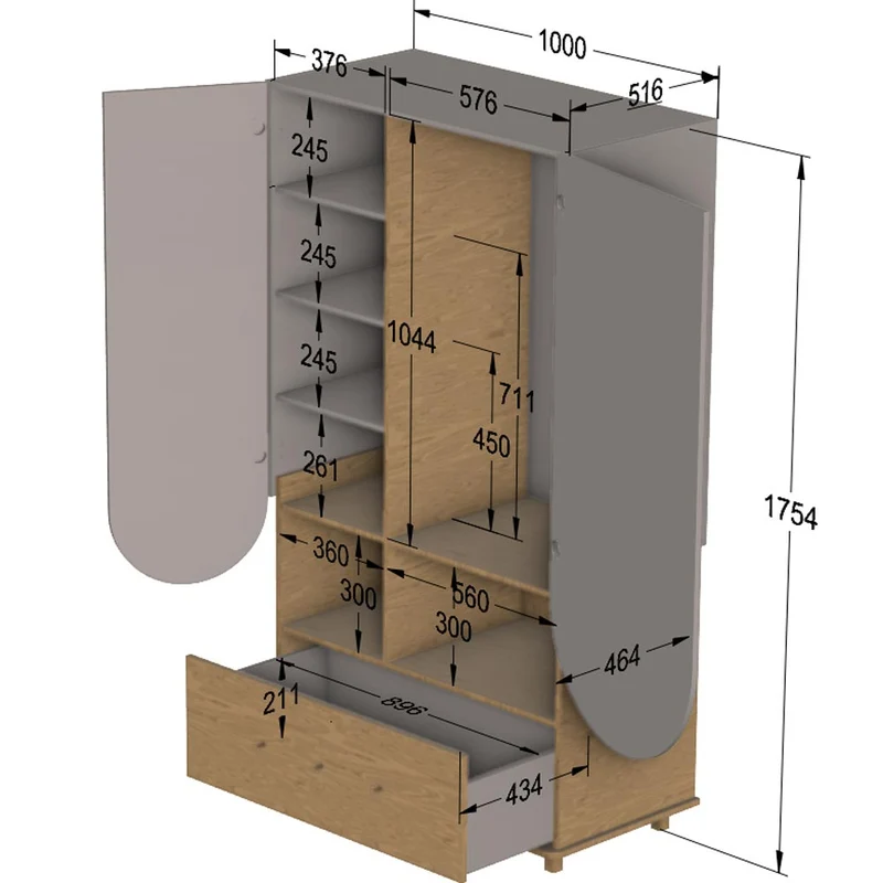 Kleiderschrank Bloom M