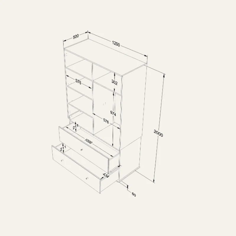 Kleiderschrank Bloom L